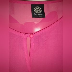 Ladies Pink Sheer Blouse